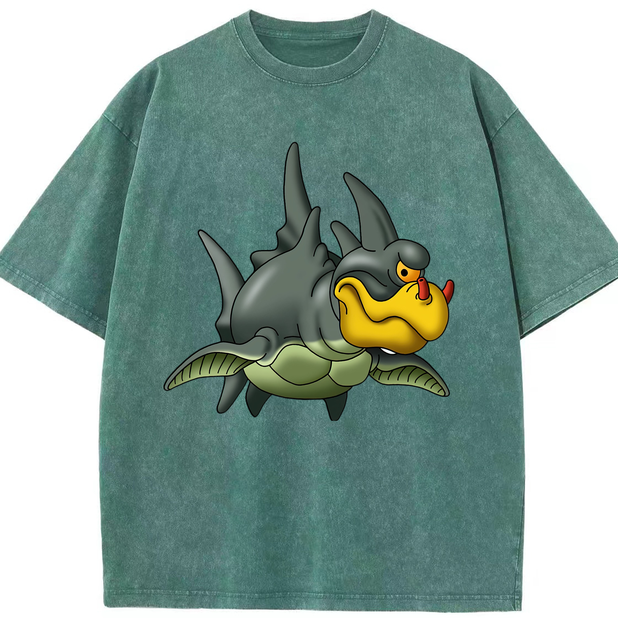 （画像用） ドラゴンクエスト Doragon Kuesuto Dragon Quest 綿100% ヴィンテージ風 半袖Tシャツ（フロントプリント）
